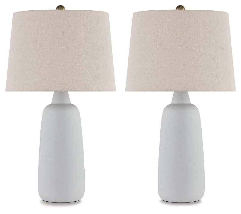 Avianic - White - Ceramic Table Lamp (Set of 2)