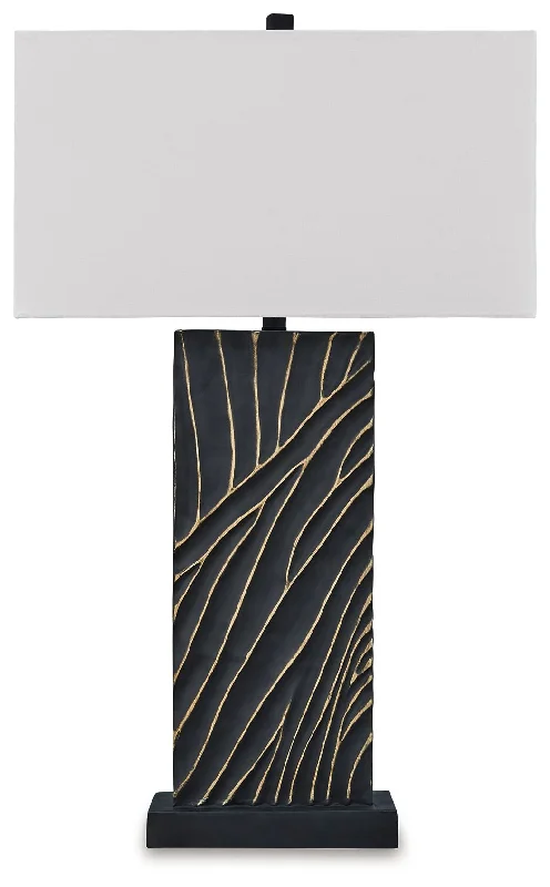 Bartlen - Black / Gold Finish - Poly Table Lamp