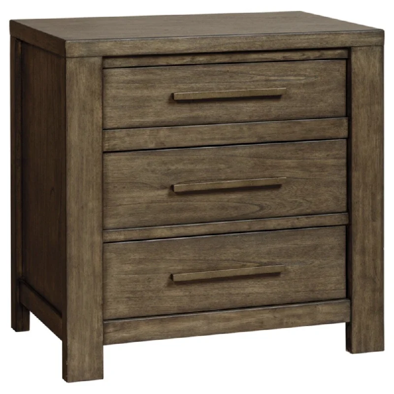 Camilone Dark Grey 3-drawer Nightstand