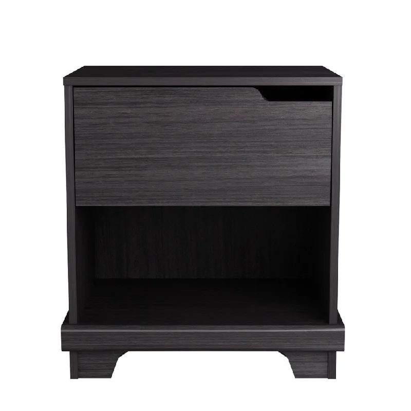 Carson Carrington Lunderskov Brown Wood 1-drawer Nightstand