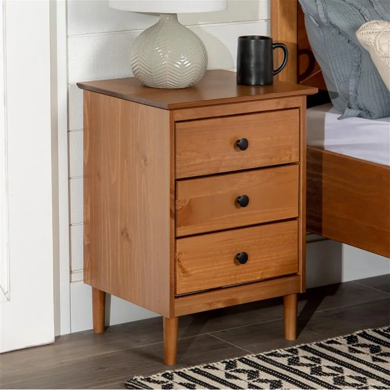 Classic 3-Drawer Solid Wood Nightstand