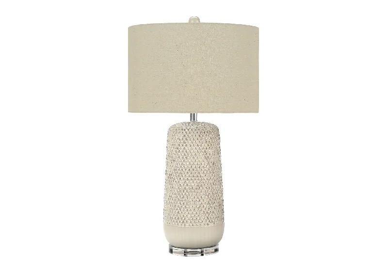 Contemporary Lighting, Table Lamp, Ceramic, Resin - Cream