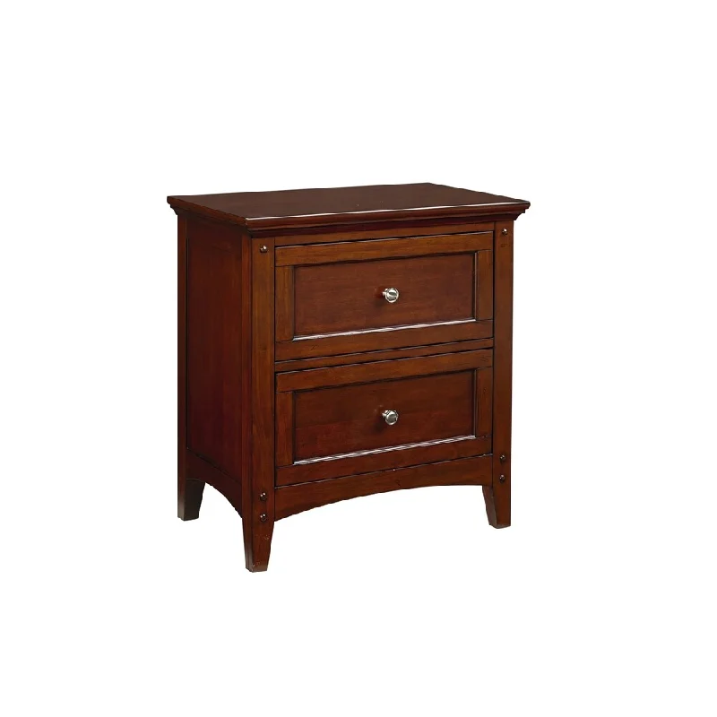 Cooperstown 2-Drawer Nightstand with USB Port, Brown