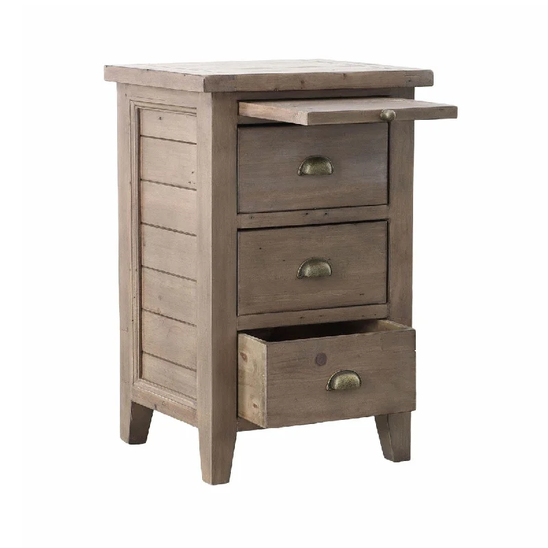 Dexter 3-Drawer Reclaimed Pine Nightstand