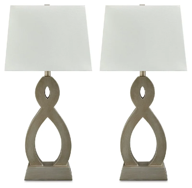 Donancy - Champagne - Poly Table Lamp (Set of 2)