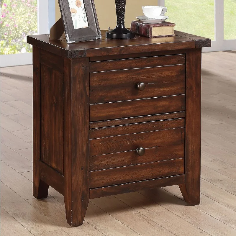 Farmhouse Solid Wood Nightstand