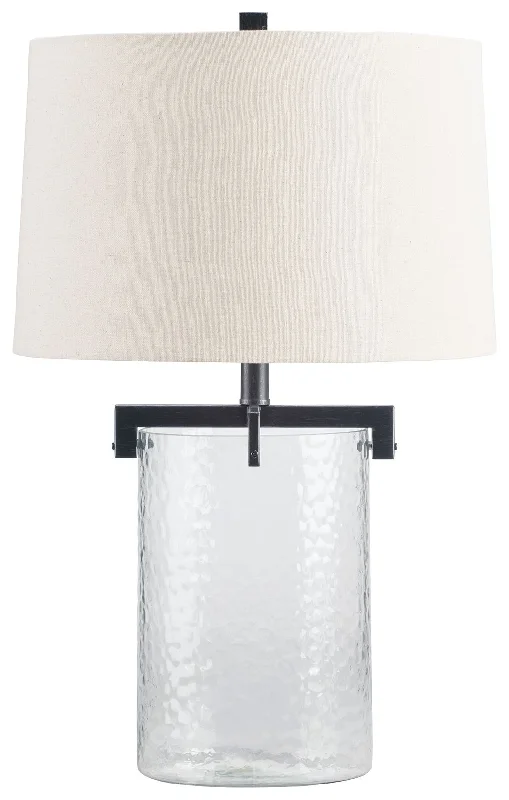 Fentonley - Clear / Antique Black - Glass Table Lamp