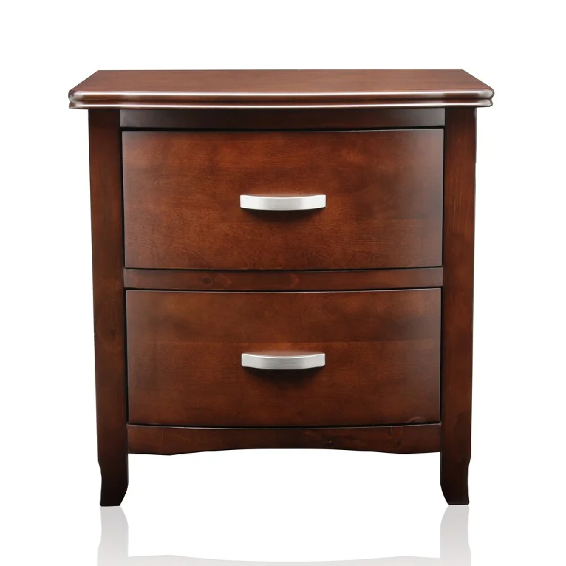 Furniture of America Marilyn Brown Cherry 2-Drawer Nightstand