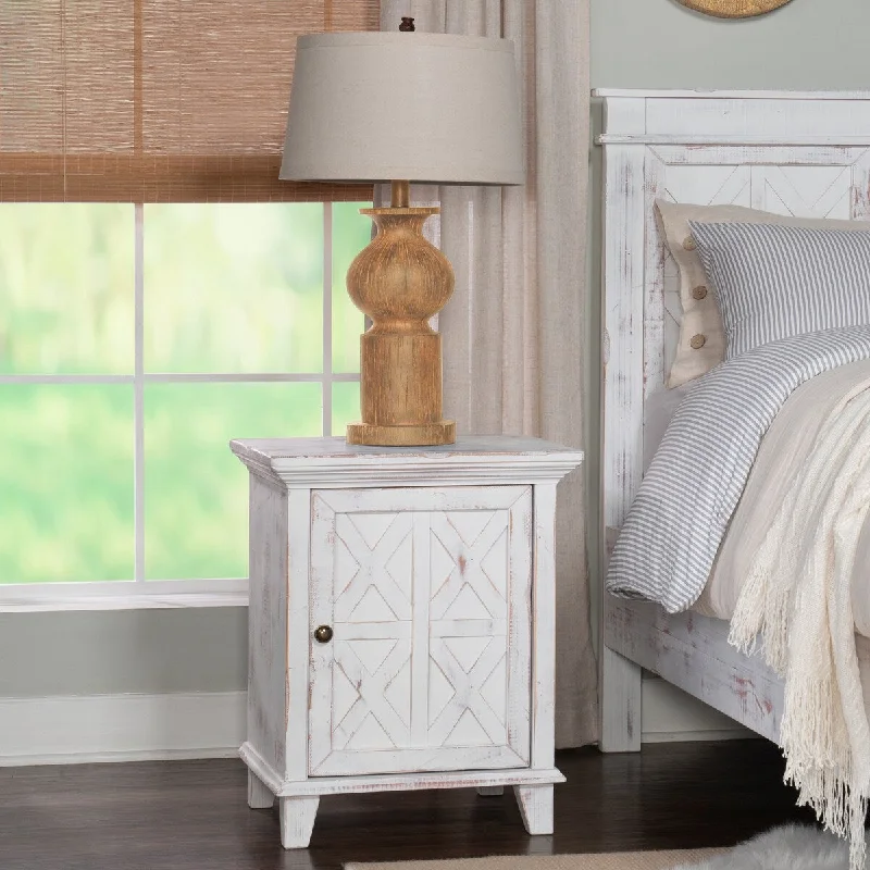 Georgia Rustic White Nightstand