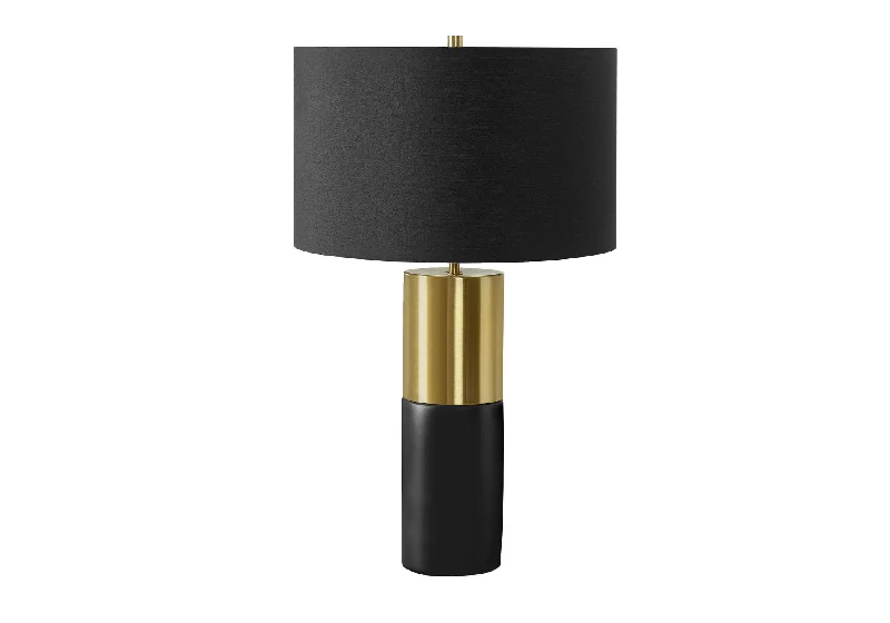 Lighting, Table Lamp, Concrete, Contemporary - Black, Gold