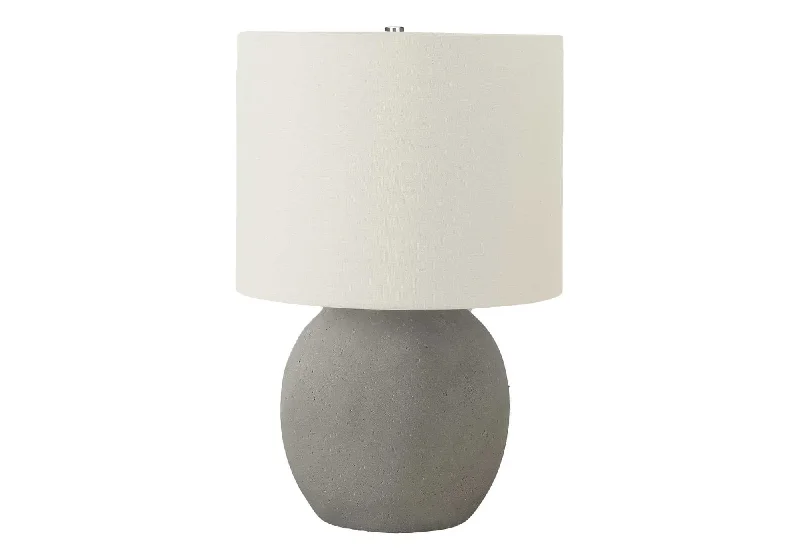 Lighting, Table Lamp, Concrete, Contemporary - Gray, Cream