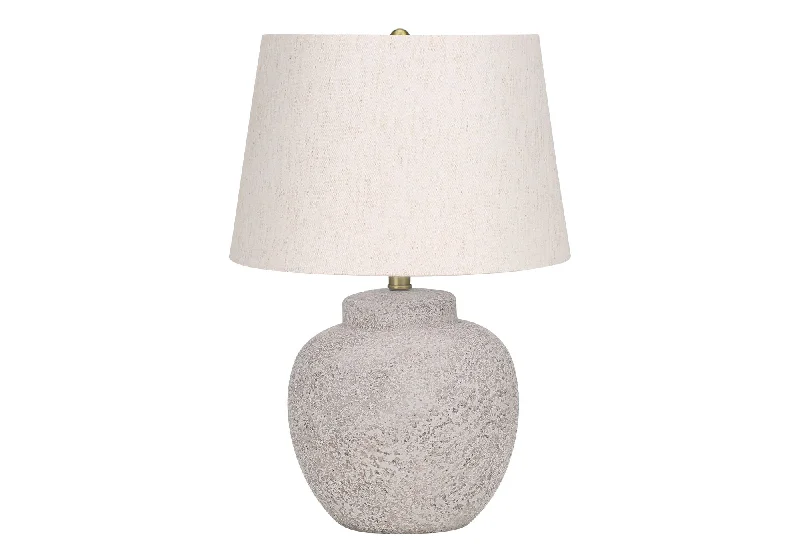 Lighting, Table Lamp, Concrete, Modern - Cream