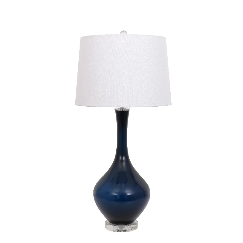 Elise 30" Table Lamp - Glass and Crystal