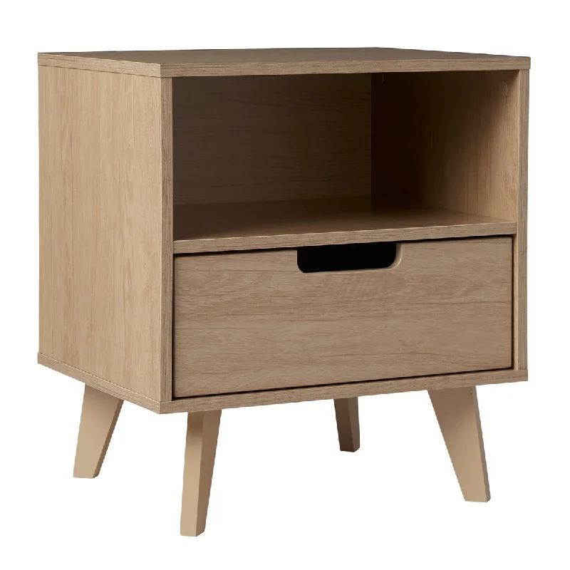 Modern & Contemporary Nightstand with Open Cubby