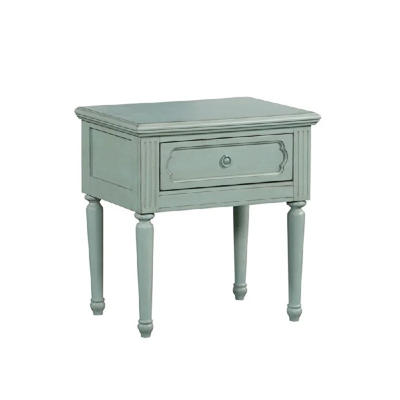 Modern Designs Antique Weathered 1-Drawer Nightstand - Antique Teal