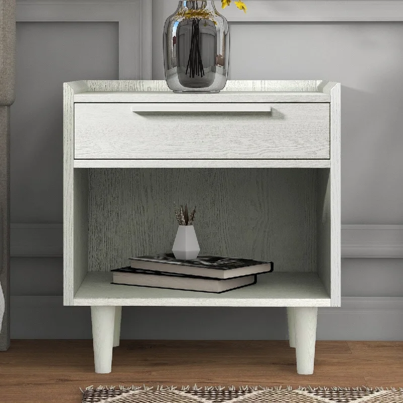 Modern Style Manufactured Wood One-Drawer Nightstand