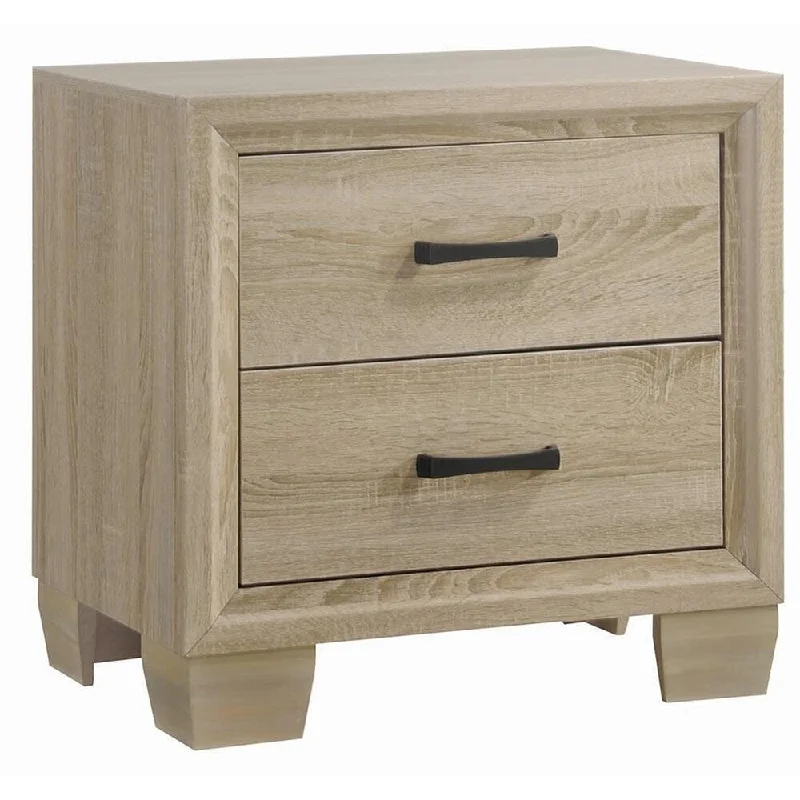 Noelle White Washed Oak 2-drawer Nightstand