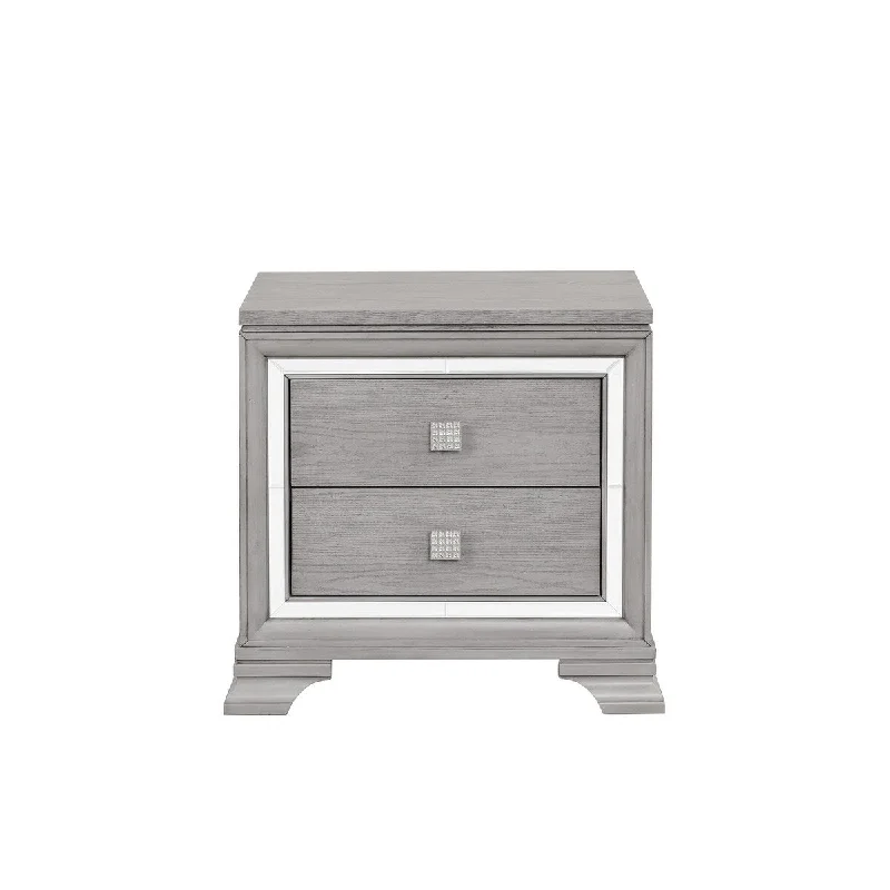 Padua Washed Gray 2-Drawer 27 in. W Nightstand