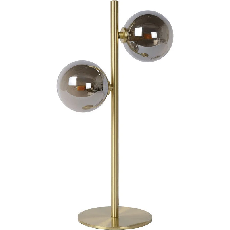 Rice Table Lamp - Brass/Smoke