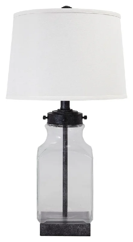 Sharolyn - Transparent / Silver Finish - Glass Table Lamp