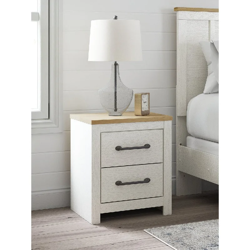 Signature Design by Ashley Linnocreek White/Brown Nightstand