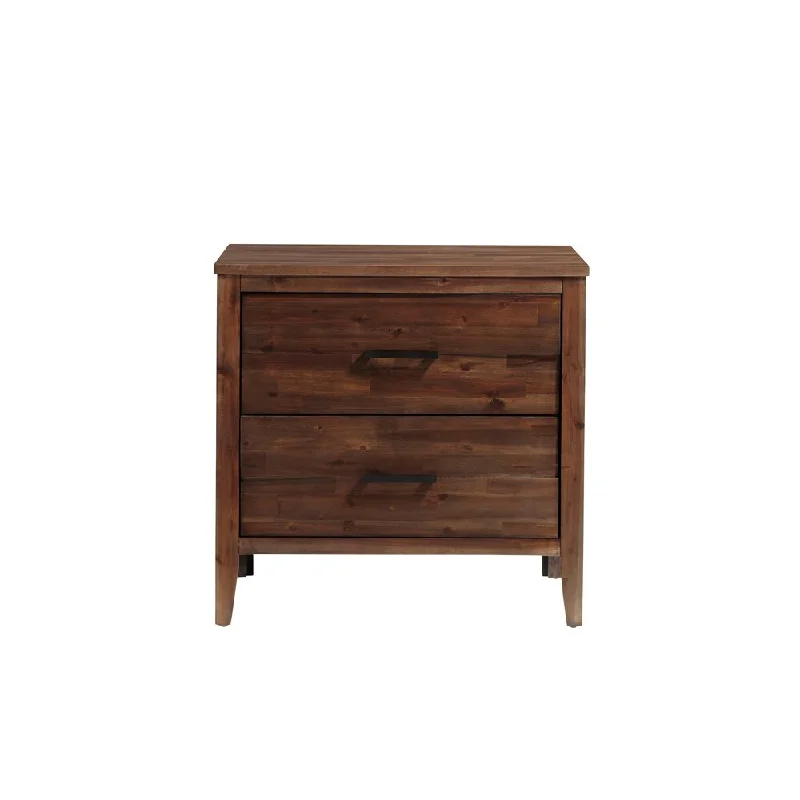 Standard Furniture Cresswell 2-Drawer Nightstand, Walnut Finish