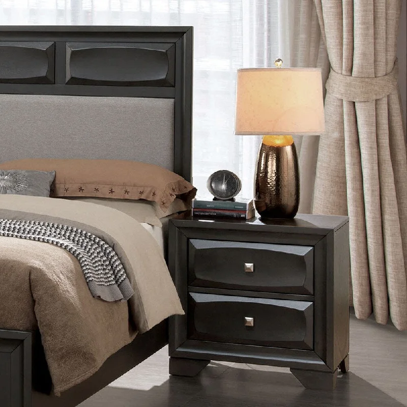 Strick & Bolton Bernd 2-drawer Grey Nightstand