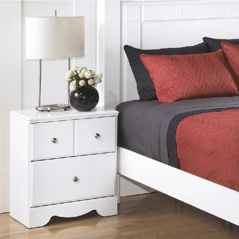 Weeki White 2-drawer Nightstand