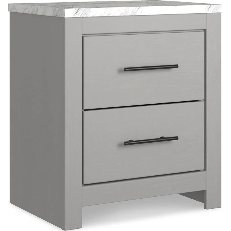 Cottonburg Nightstand - Light Gray/White